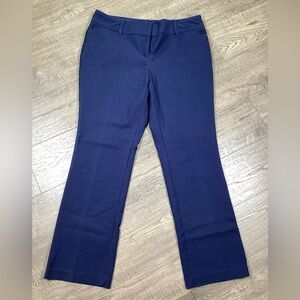 New York & Company 7th Avenue Women's Petite 10 Straight Dress Pants Blue NWOT